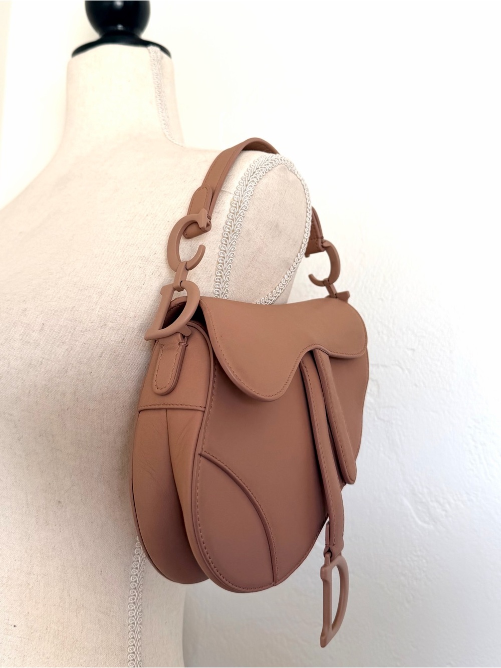 Christian Dior 2019 Mini Blush Ultra Matte Calfskin Saddle Bag - Picture 3 of 9